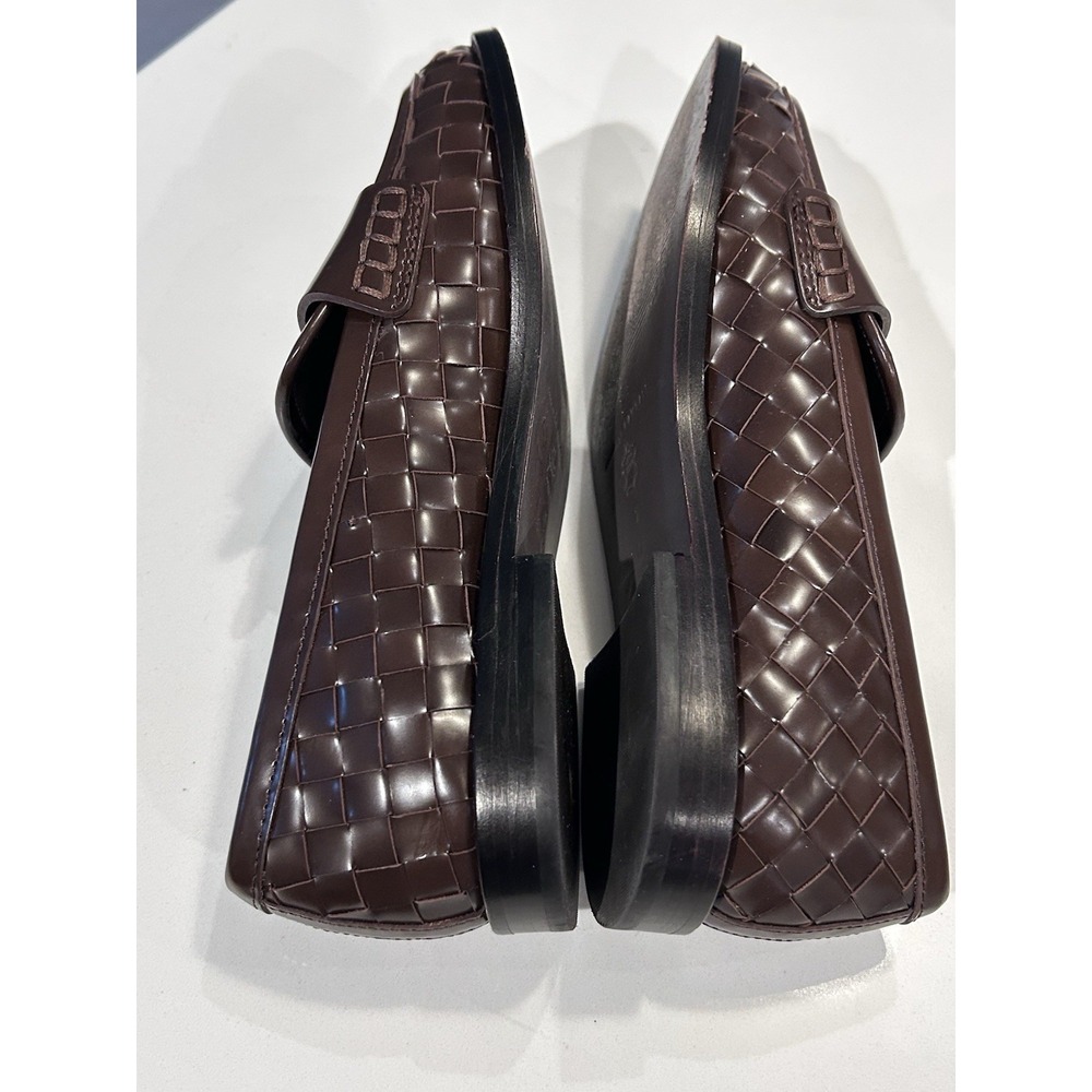 Loeffler Randall Rachel Espresso Brown Woven Leather Loafer Size 7 Heritage - Picture 7 of 14